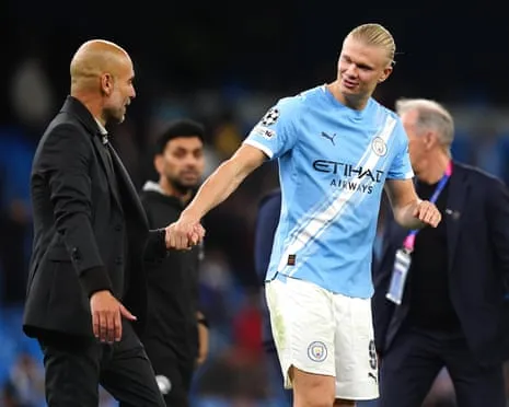 Erling Haaland Becomes Part of Elite UCL Half-Century Group, Hailed by Guardiola as Ronaldo and Messi's Peer