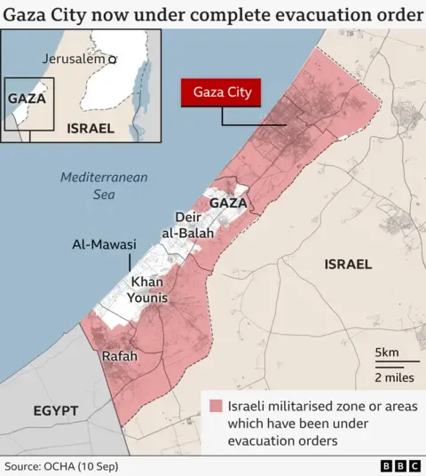 Countless Civilians Flee as Military Forces Move Further into Gaza City